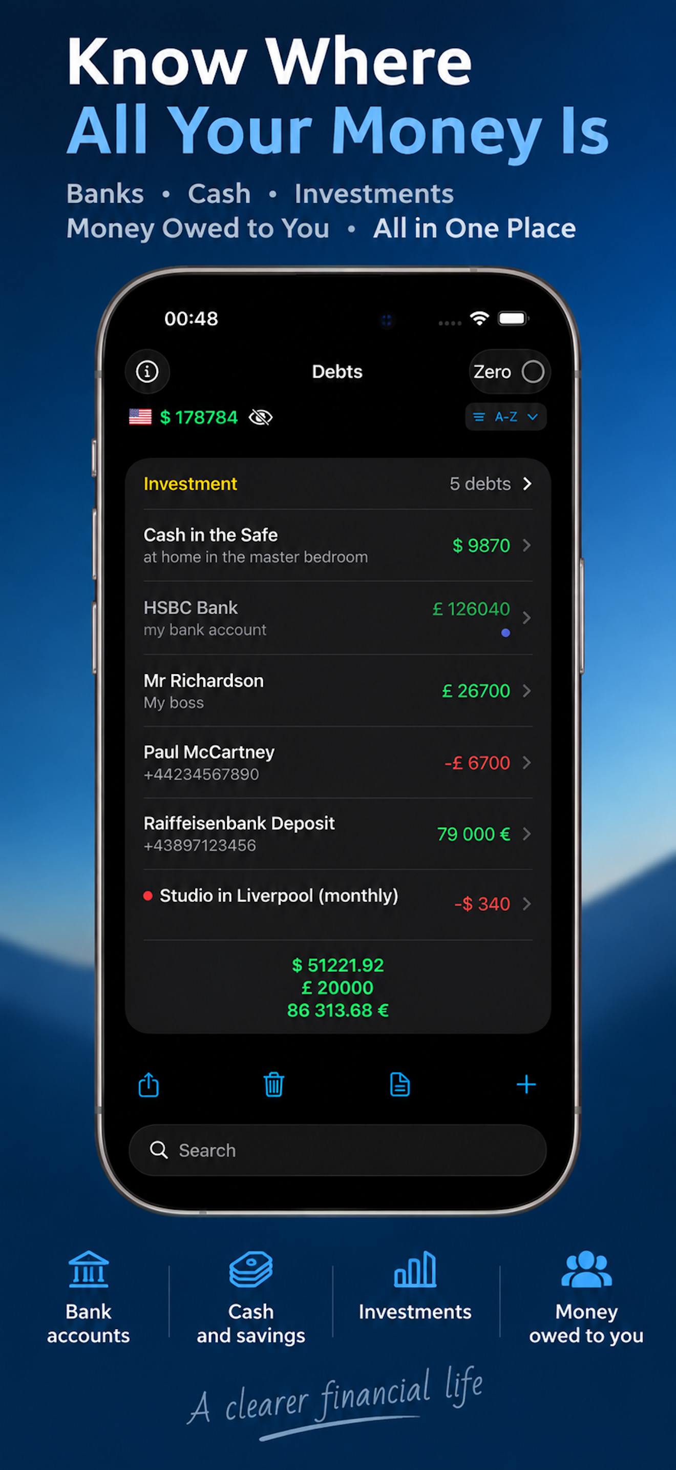 Where's Money App Store screenshot