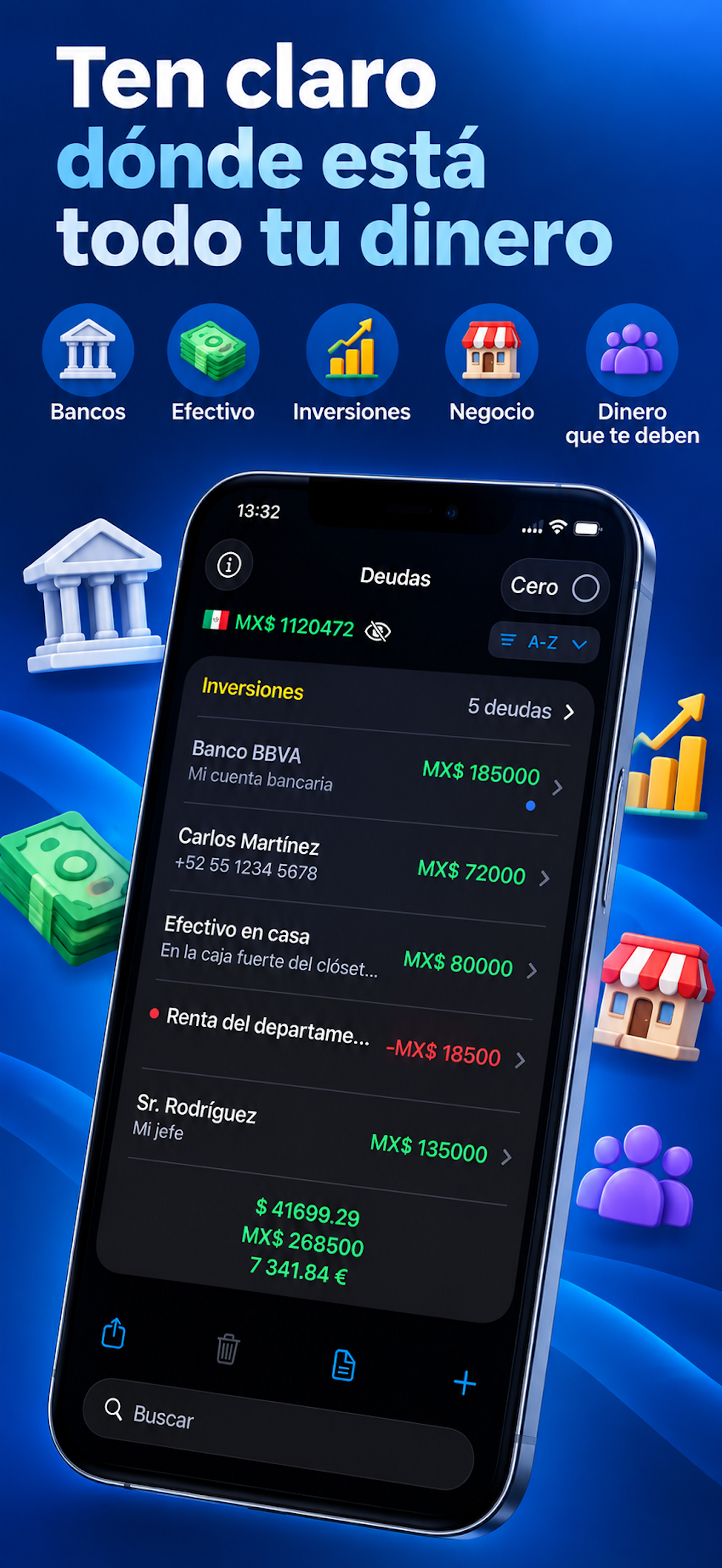 Where's Money, app de finanzas sin conectar el banco